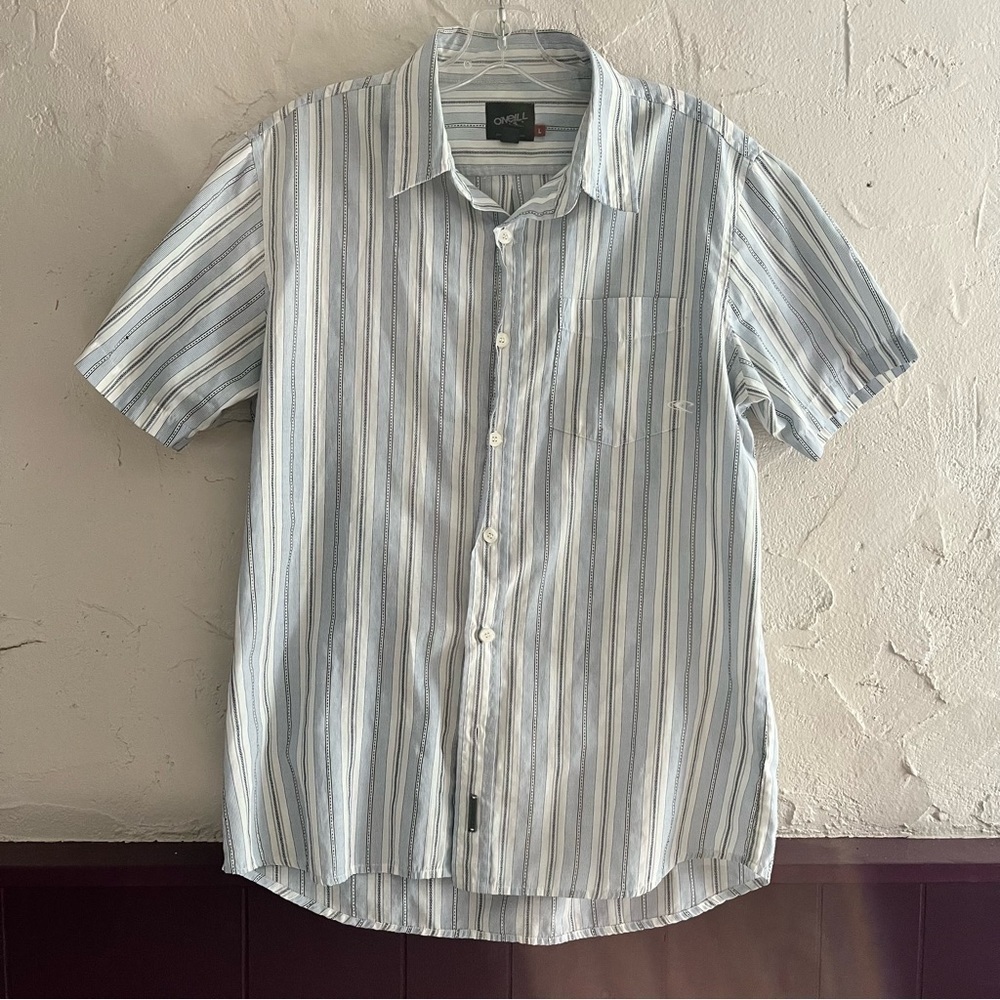 O’Neill Striped Short Sleeve Top Size Large